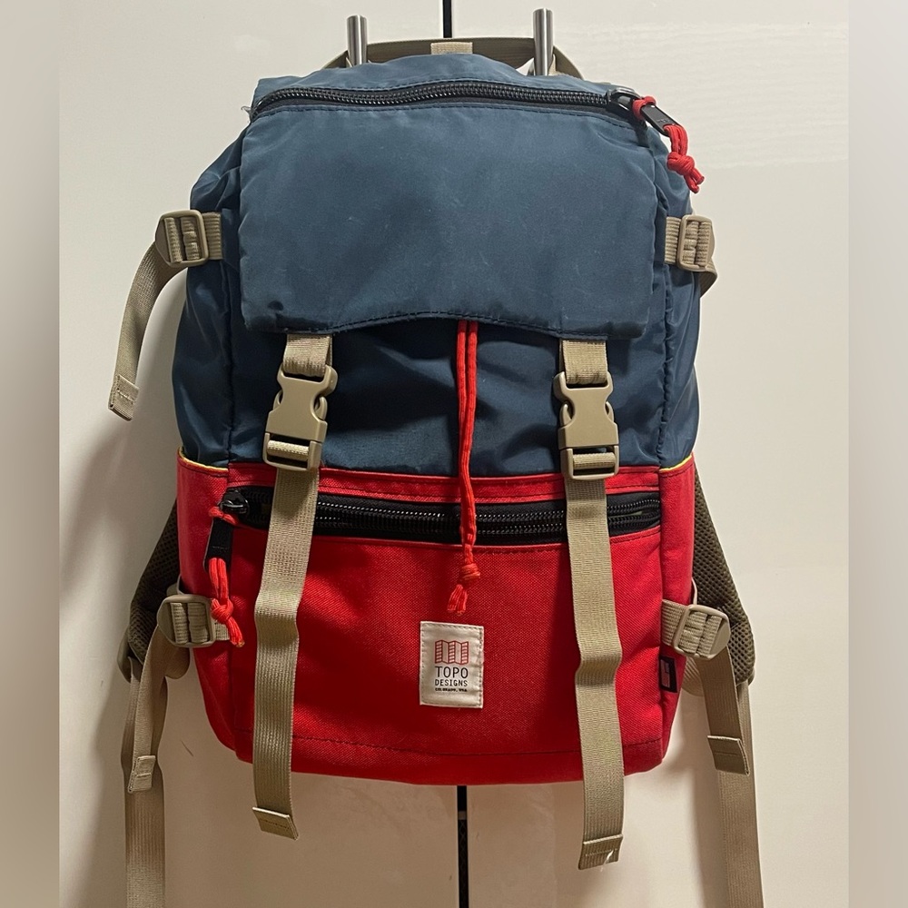 TOPO Design Red and Blue Backpack